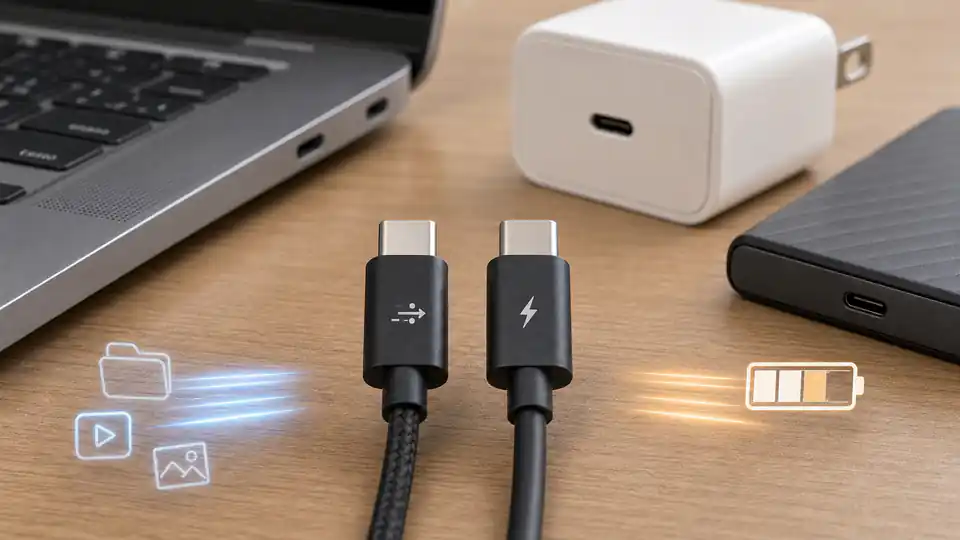 USB-C 케이블 속도 차이 기준 정리 이미지