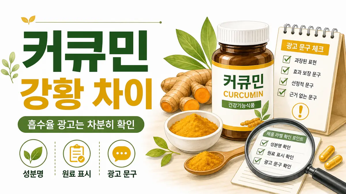 커큐민 강황 차이 확인 대표 이미지