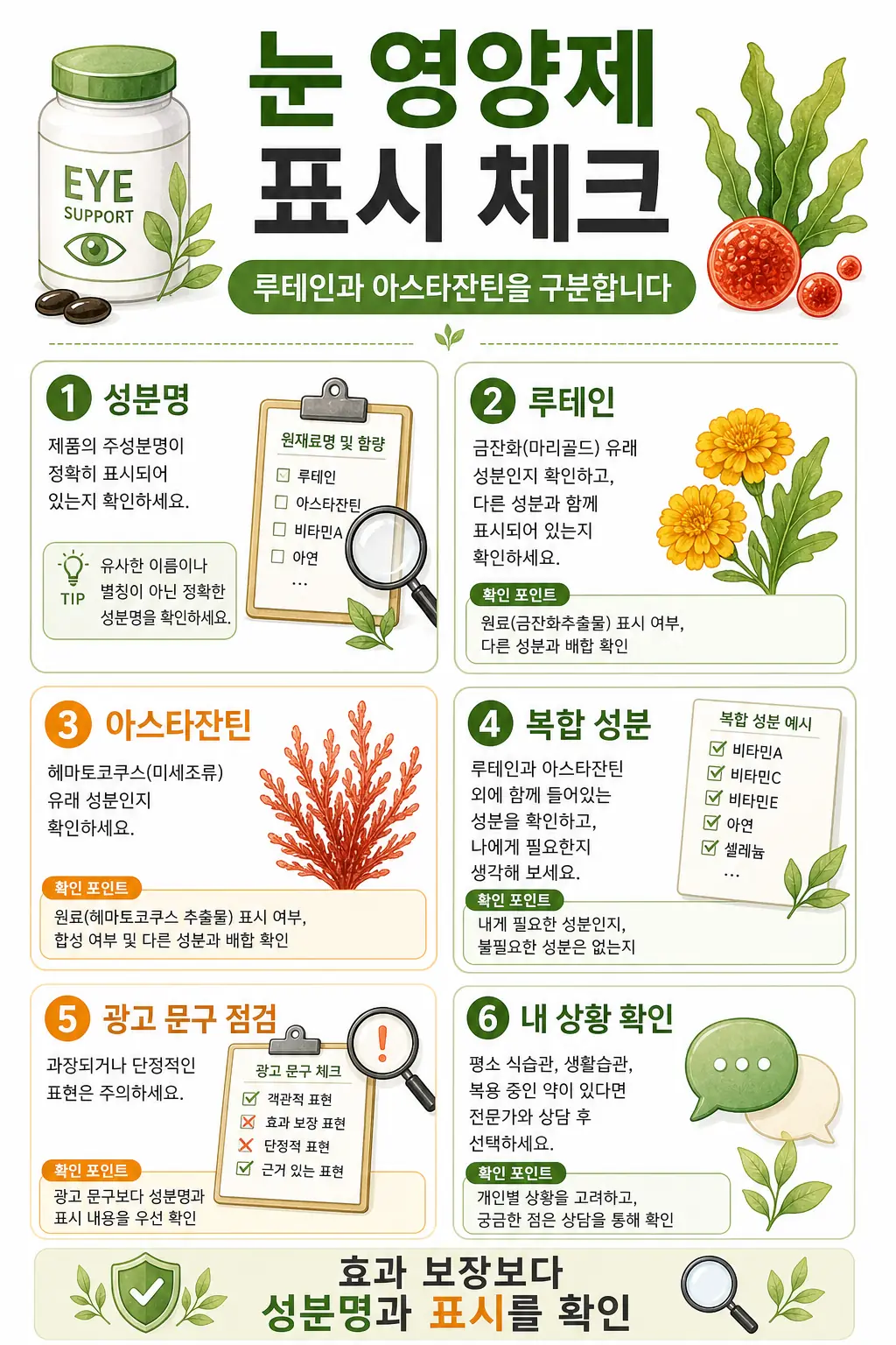 눈 영양제 표시 체크 인라인 이미지