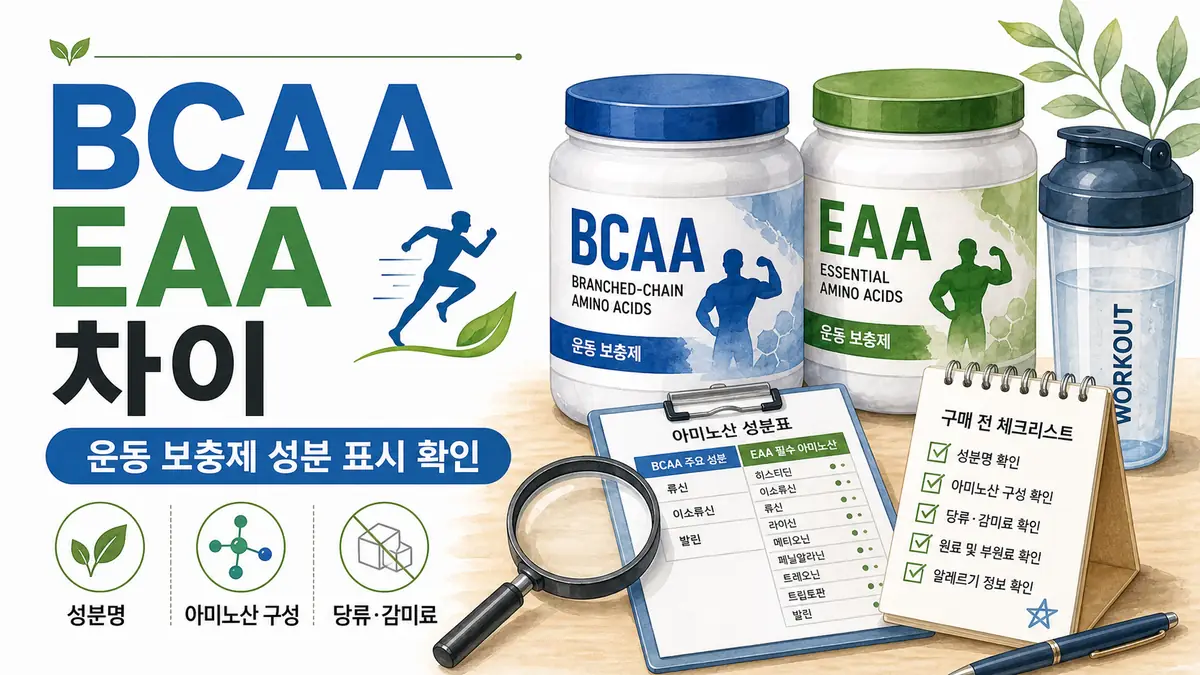 BCAA EAA 차이 확인 대표 이미지