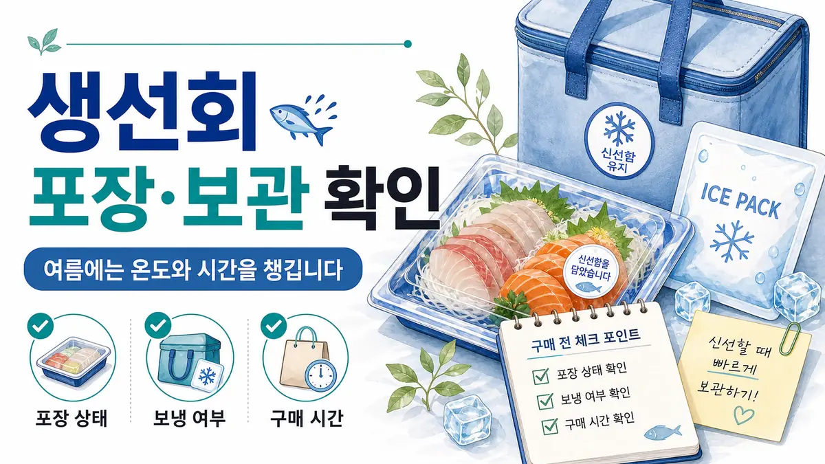 생선회 포장 보관 확인 대표 이미지