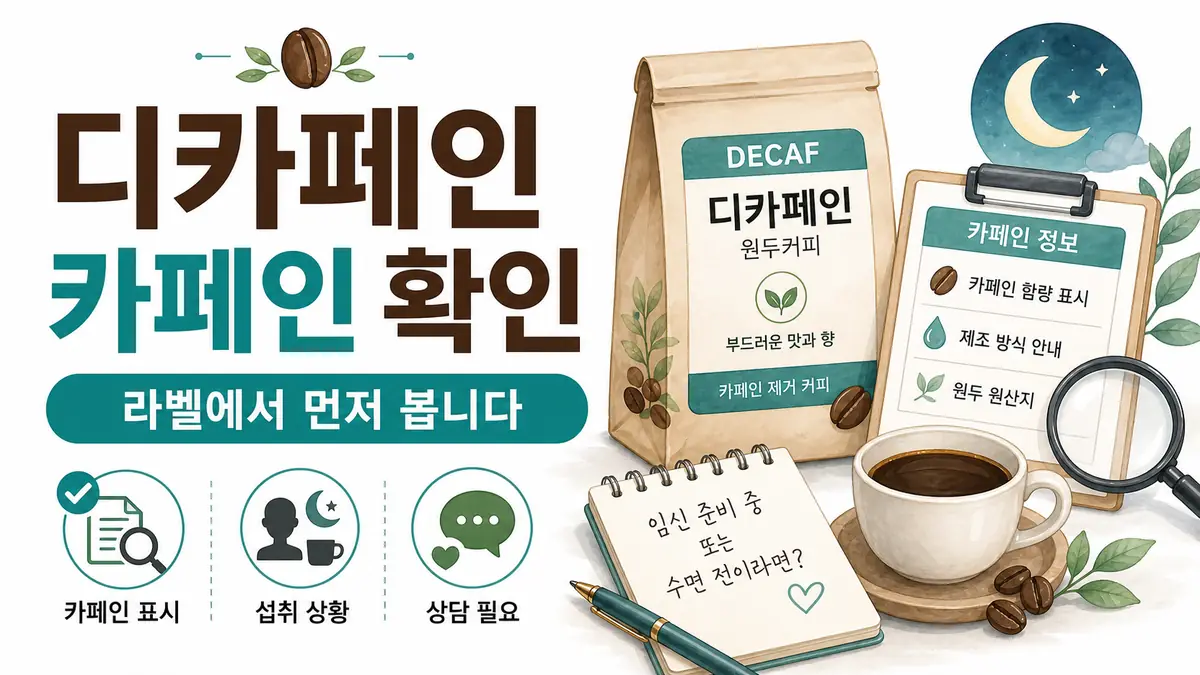 디카페인 카페인 확인 대표 이미지