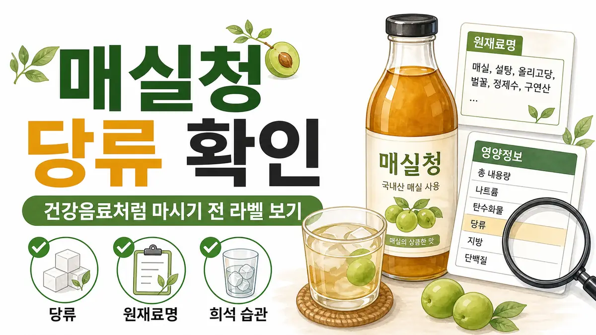 매실청 당류 확인 대표 이미지