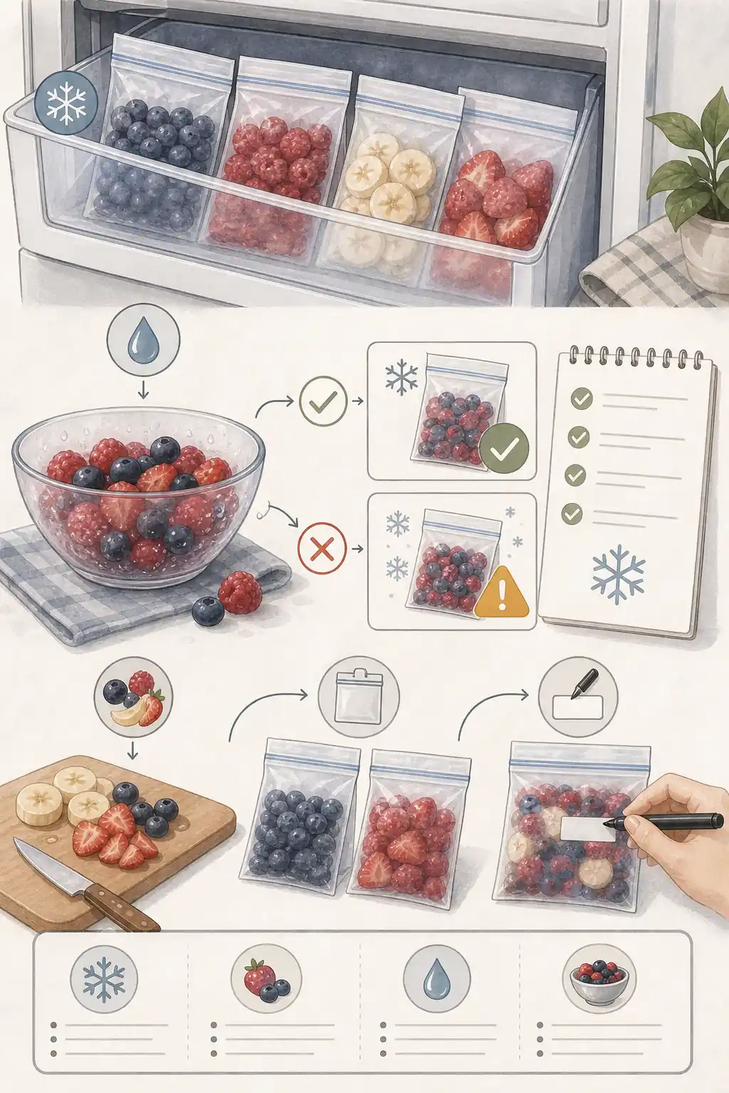 냉동 과일 보관법, 해동 후 다시 얼려도 될까 2 냉동 과일 보관과 해동 후 재냉동 판단 인라인 이미지