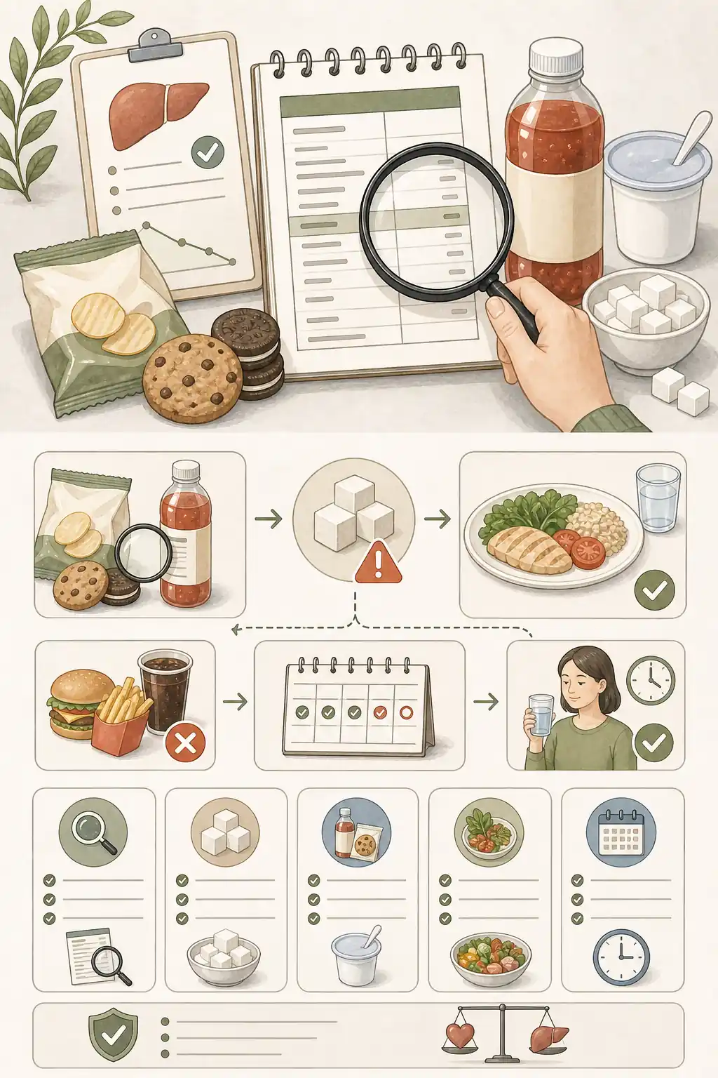 지방간 식단 당류, 술보다 먼저 줄여야 할 식품 표시 2 지방간 식단에서 식품 표시와 당류를 확인하는 인라인 이미지
