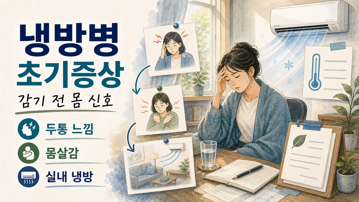 냉방병 초기증상, 감기인 줄 알기 전에 확인할 몸의 신호 대표 이미지