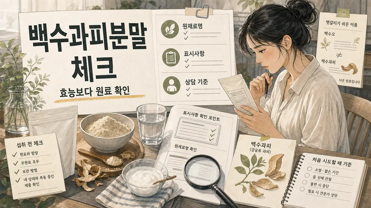 백수과피분말 효능과 먹는법, 처음 먹기 전 확인할 점 대표 이미지