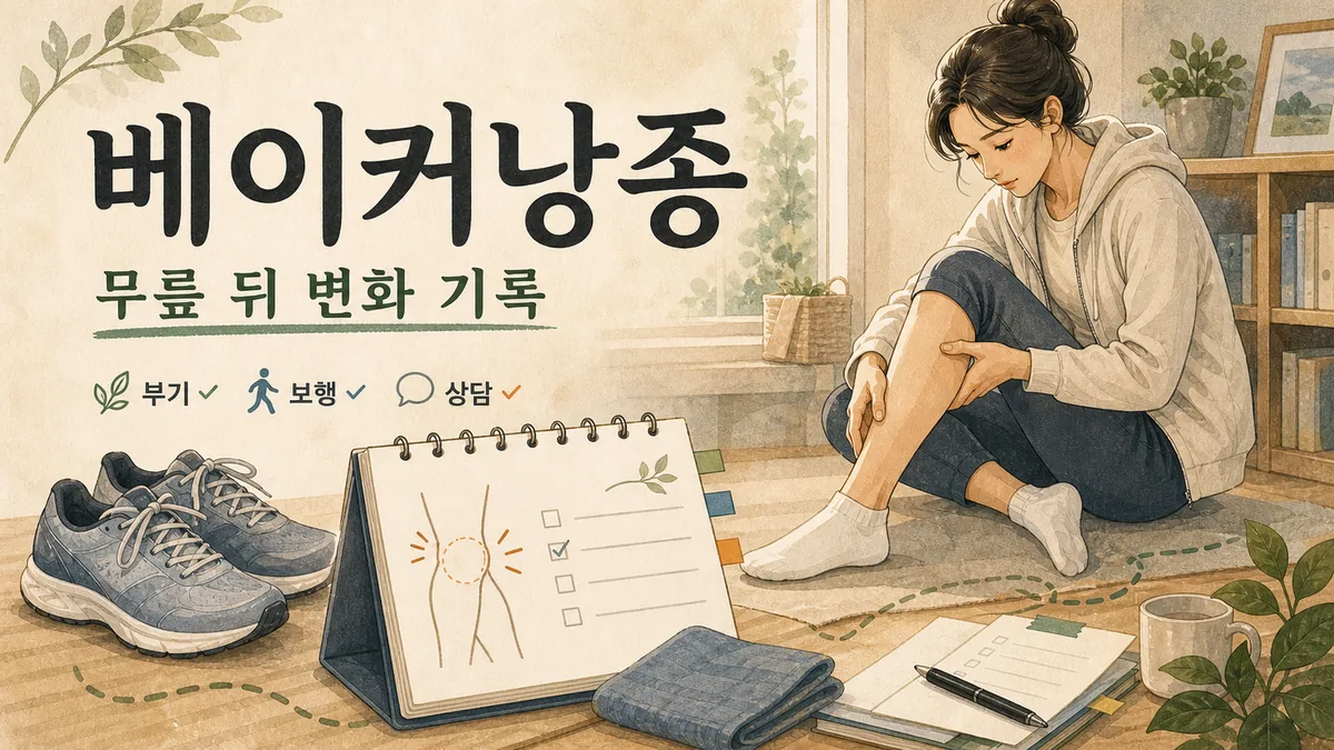 베이커낭종 증상, 무릎 뒤쪽이 불룩할 때 확인할 변화 ?? ???