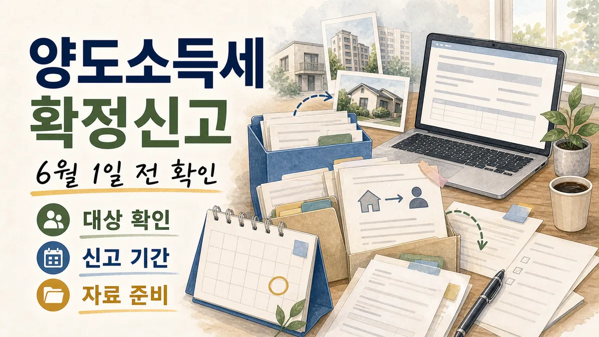 양도소득세 확정신고 대상, 6월 1일 전 확인할 사람들 대표 이미지