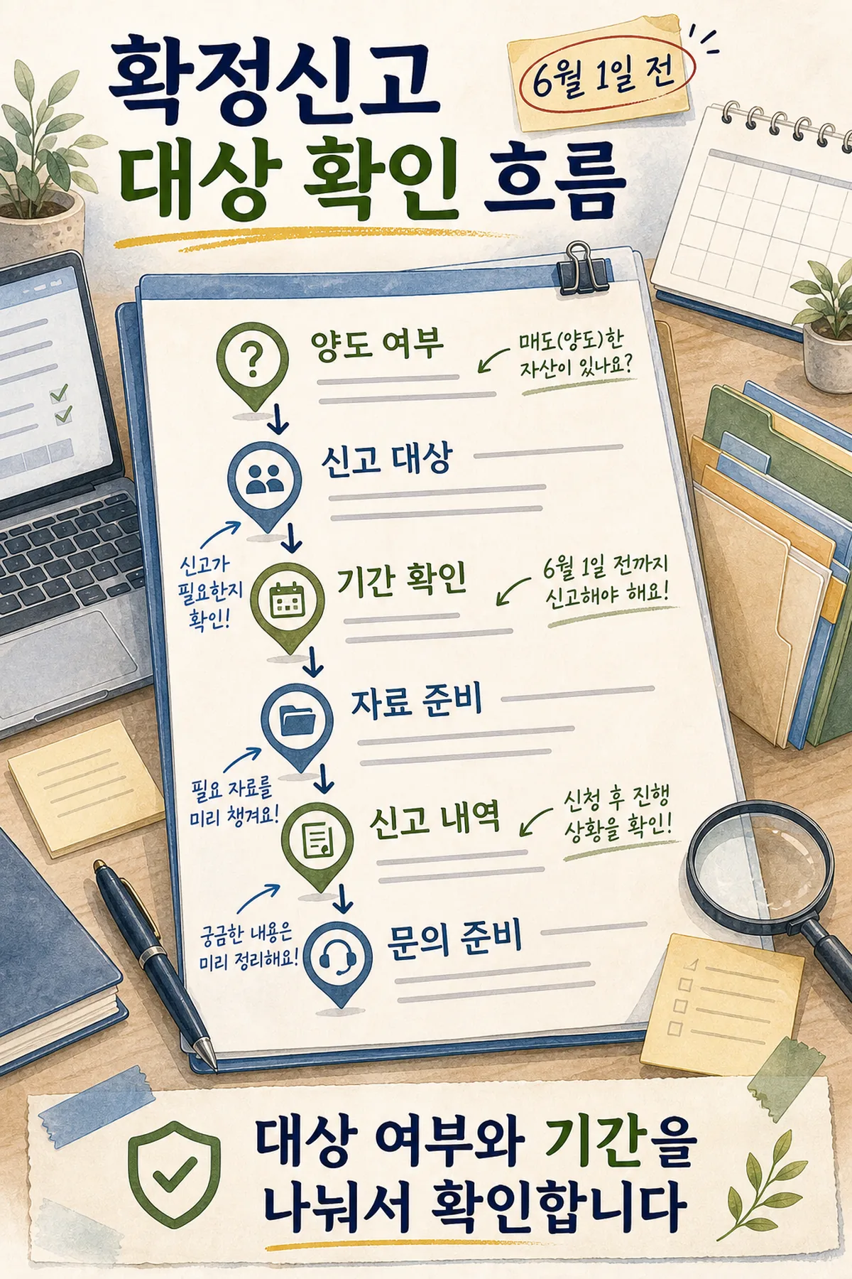 양도소득세 확정신고 대상: 6월 1일 전 확인할 체크리스트 2 양도소득세 확정신고 대상을 6월 1일 전 확인하는 체크리스트