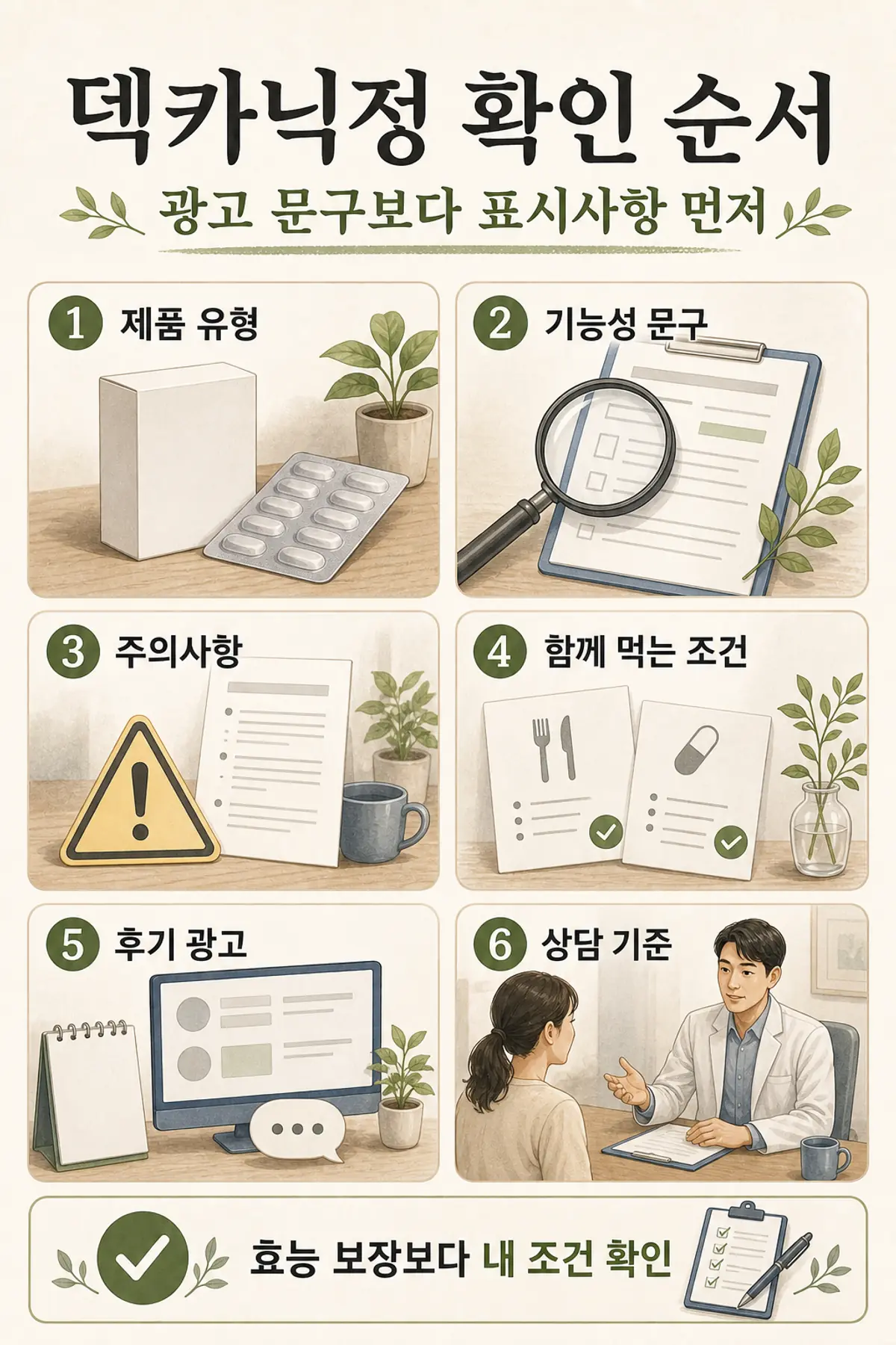 덱카닉정 구매 전 성분 표시와 건강기능식품 기준을 확인하는 순서