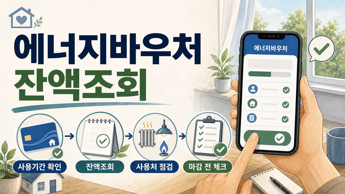 에너지바우처 잔액조회, 사용기간 끝나기 전 확인할 것 대표 이미지