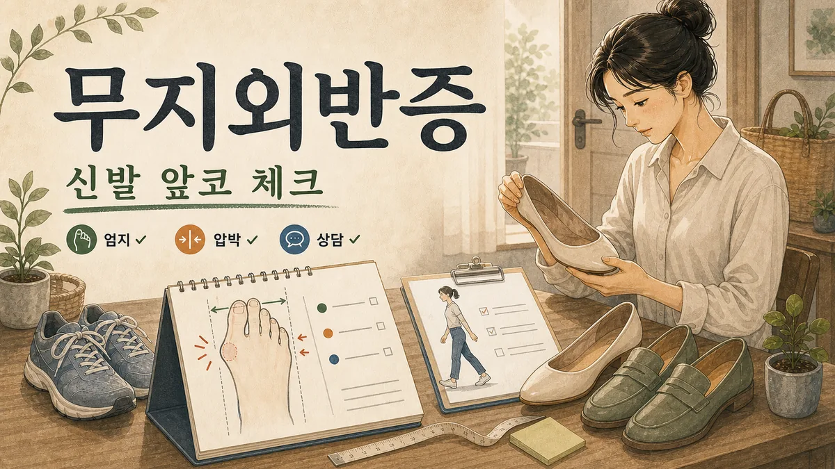 무지외반증 초기 증상, 엄지발가락이 휘어질 때 신발에서 먼저 볼 것 ?? ???