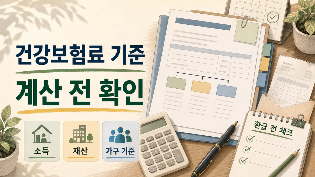 건강보험료 계산 기준 병원비 환급 전 체크 대표 이미지