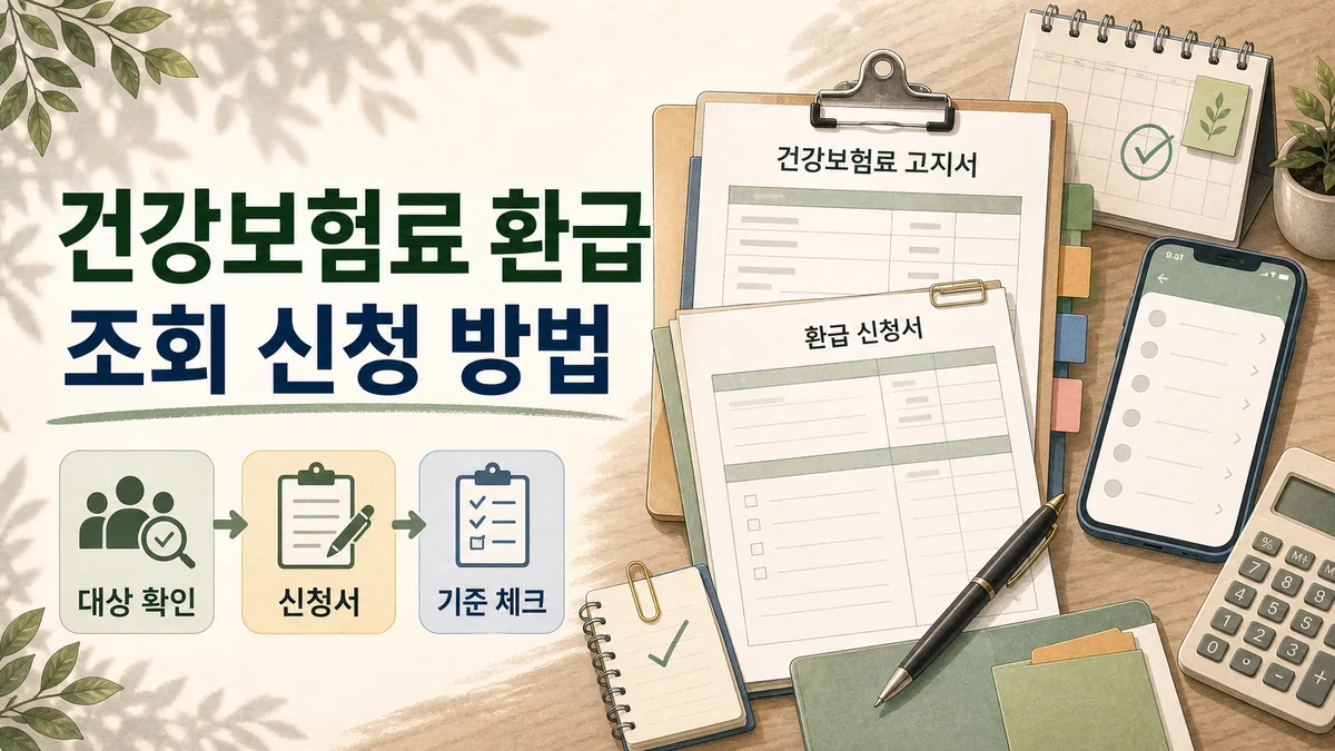 건강보험료 환급금 조회 신청 방법 대표 이미지