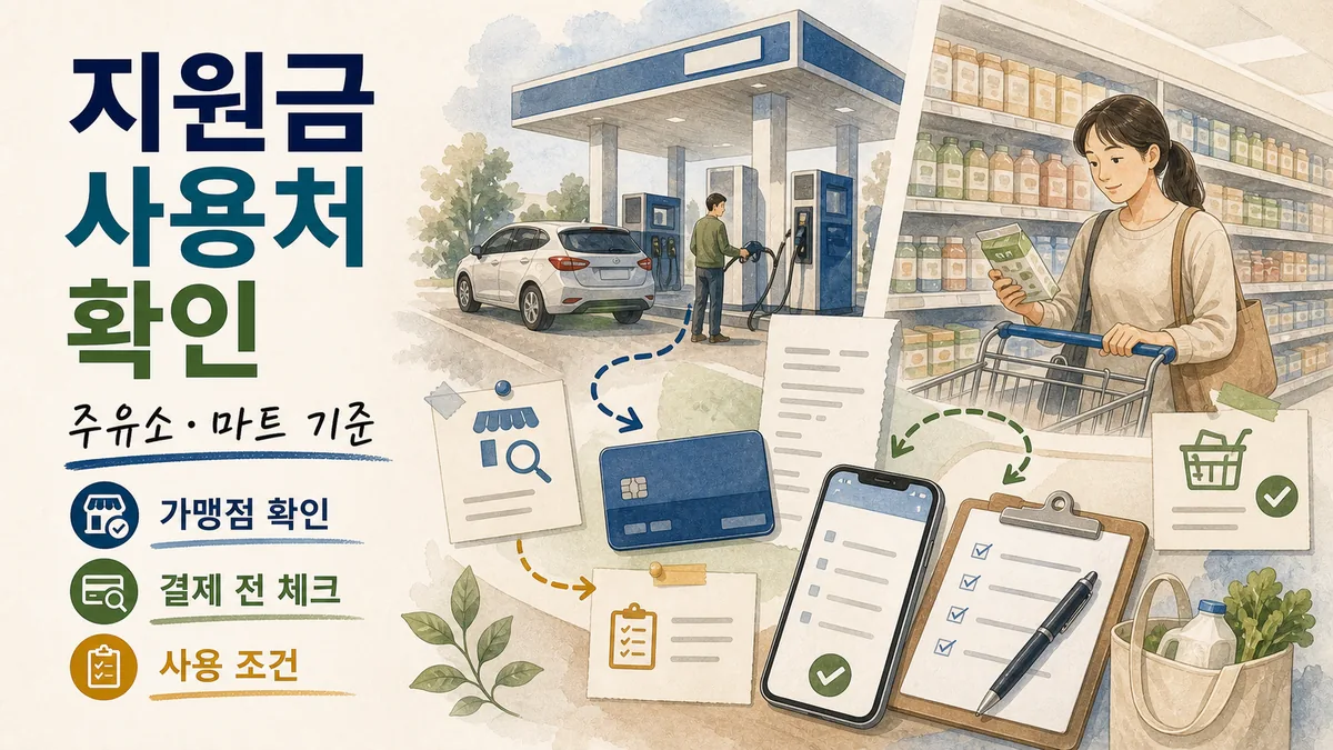 고유가 피해지원금 사용처, 주유소·마트에서 헷갈리기 쉬운 기준 대표 이미지