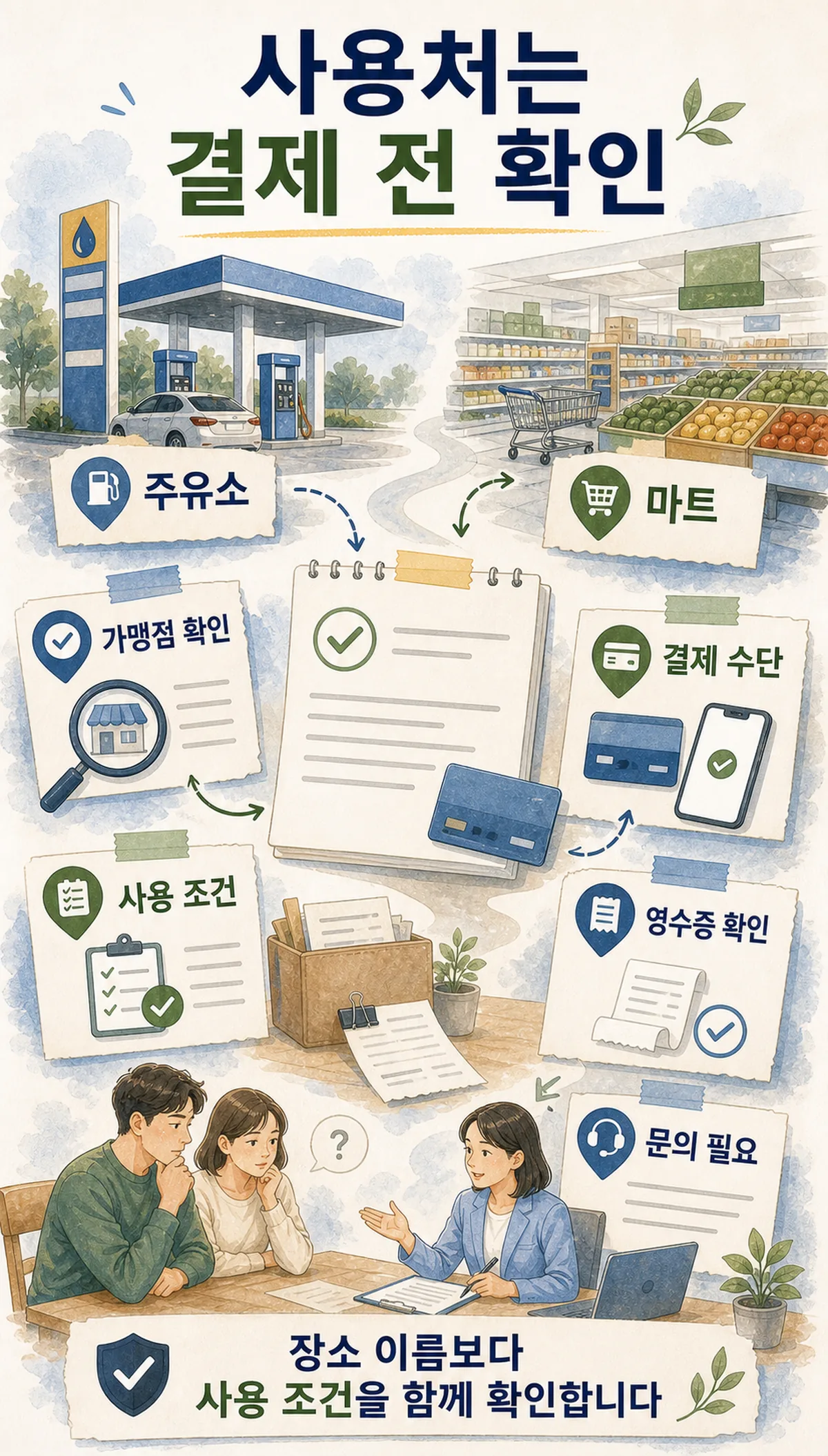 고유가 피해지원금 사용처를 주유소와 마트 결제 전 확인하는 기준