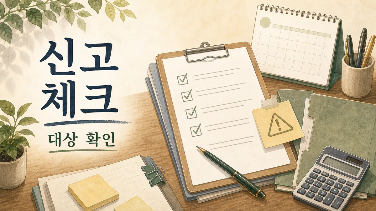 종합소득세신고기간 2026, 6월 1일까지 확인할 대상과 체크포인트 대표 이미지