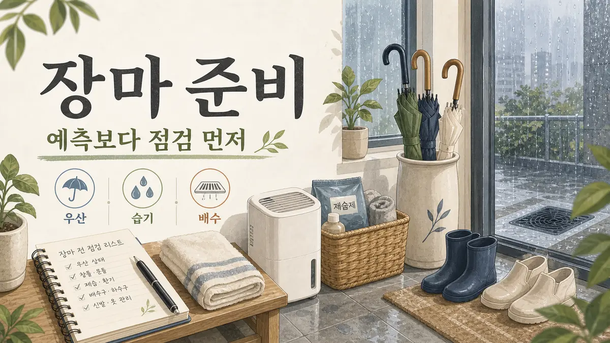 장마 시작 전 꼭 확인할 것: 2026 장마기간 예측보다 중요한 준비 체크 대표 이미지