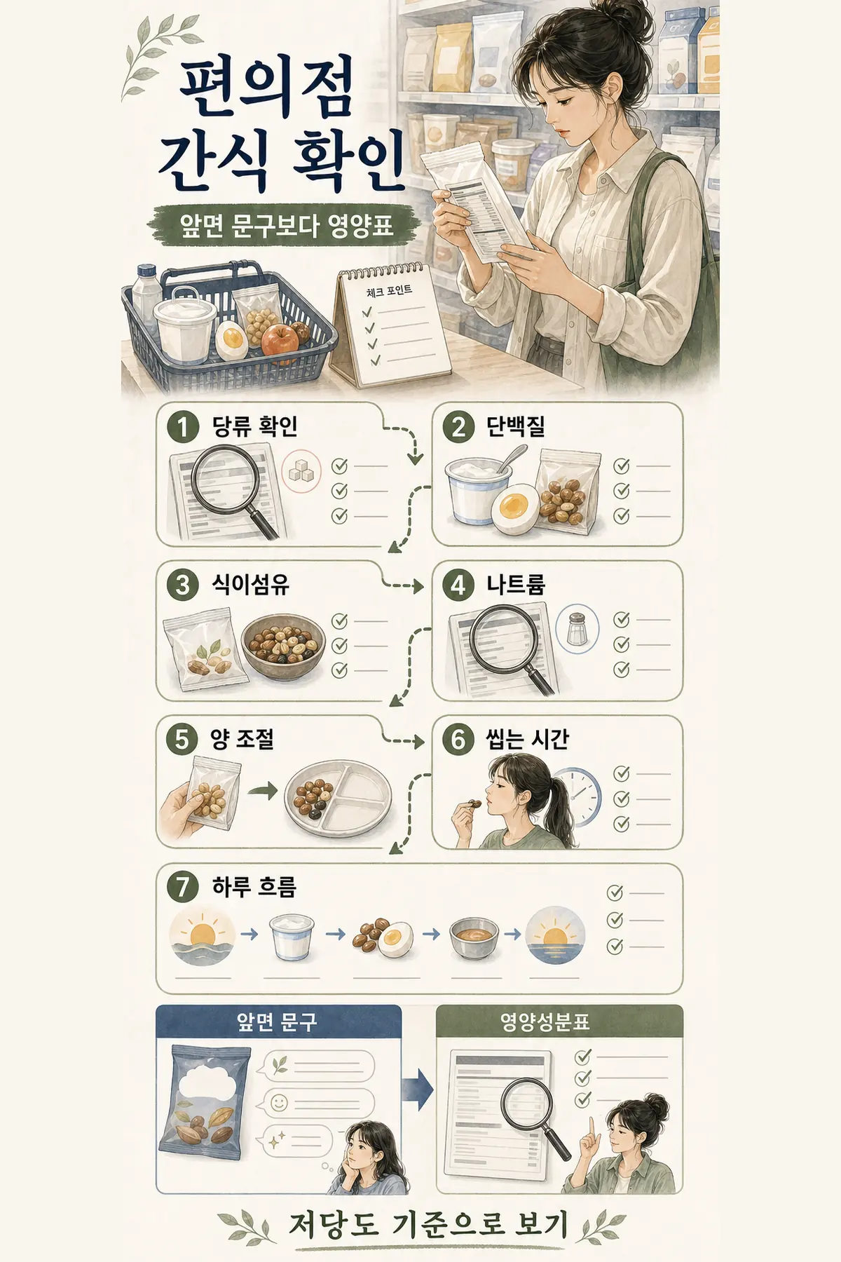 혈당 덜 올리는 저당 간식 추천, 편의점에서 고를 때 보는 기준 인라인 이미지