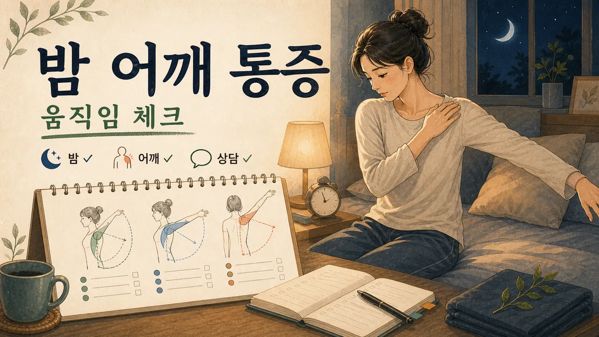 어깨 밤 통증, 회전근개 파열과 오십견 차이를 움직임으로 보기 ?? ???
