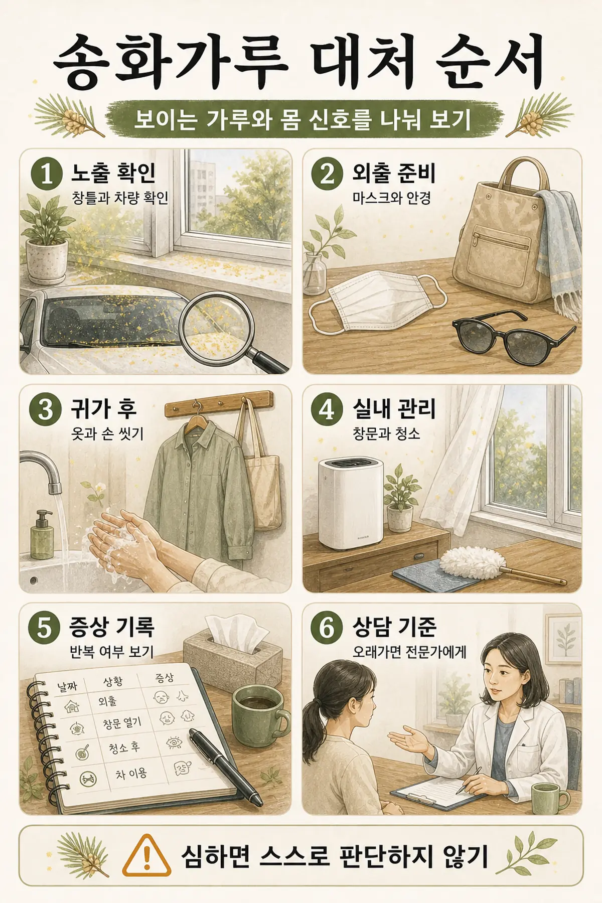 송화가루 날리는 시기: 꽃가루 지수와 알레르기 증상 함께 보기 2 송화가루 날리는 시기와 꽃가루농도위험지수를 함께 확인하는 기준