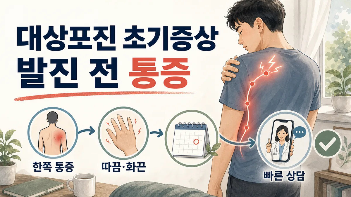 대상포진 초기증상, 피부 발진 전 통증이 먼저 올 때 대표 이미지