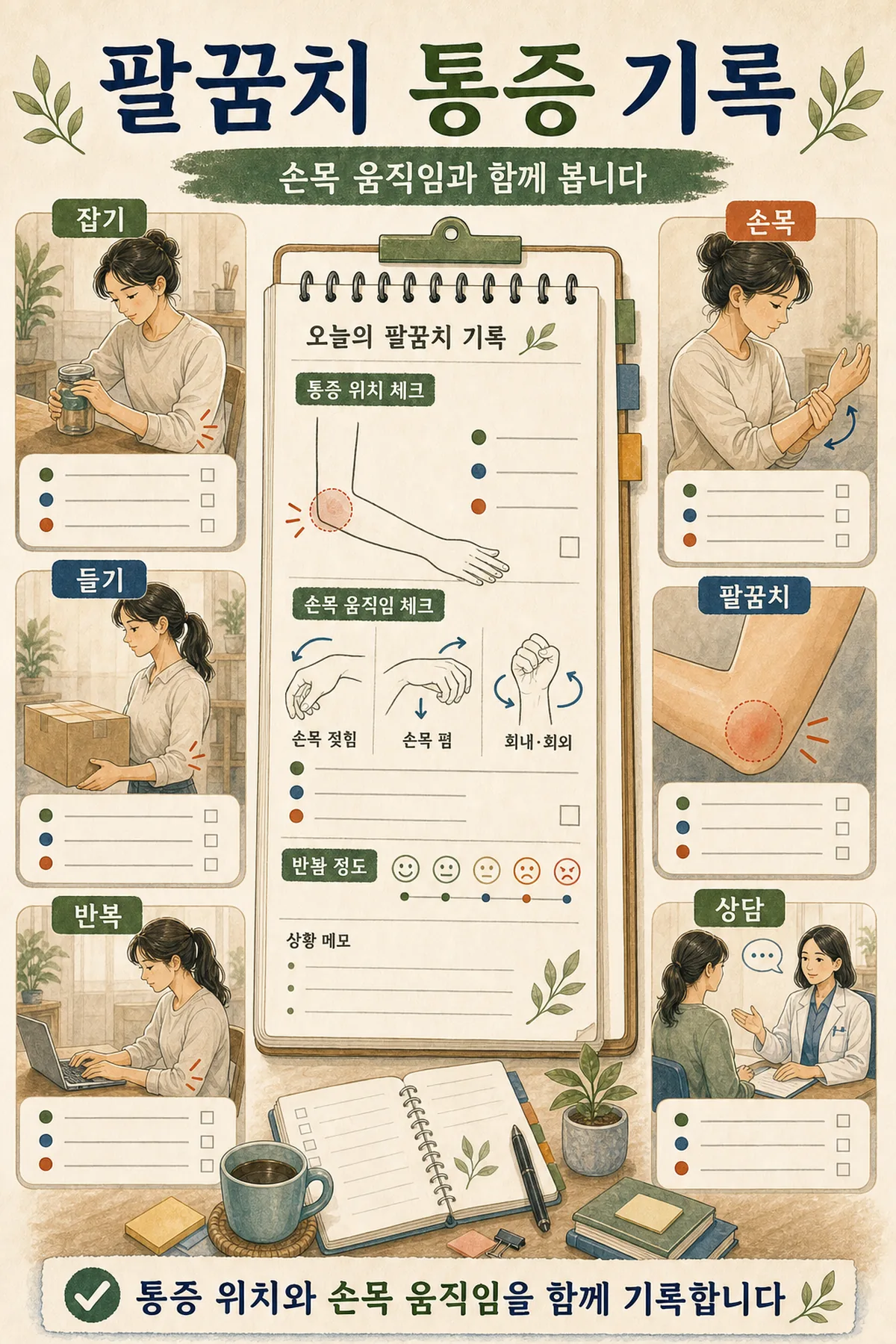 팔꿈치 바깥쪽 통증, 테니스엘보 초기 신호일 때 자주 겹치는 패턴 인라인 이미지