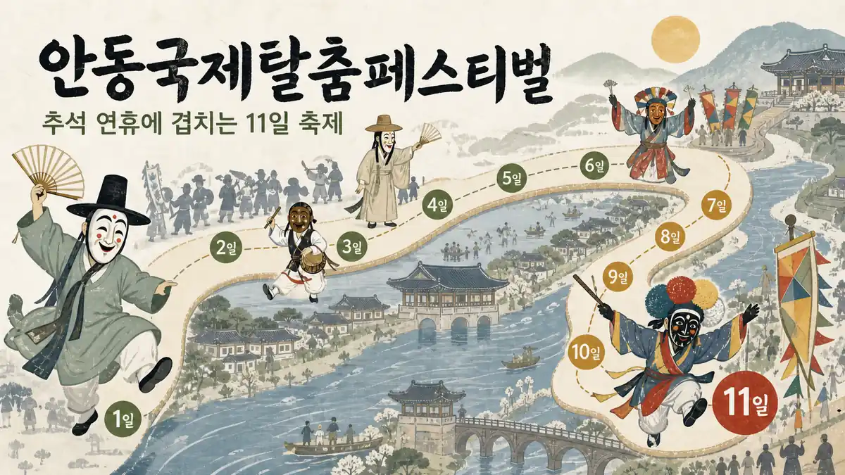 2026 안동국제탈춤페스티벌 일정, 추석 연휴에 겹치는 11일 축제 핵심 일정 안내 이미지